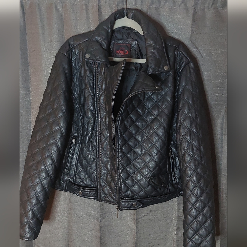 Yoki faux leather jacket